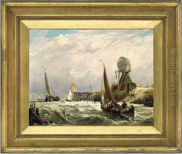 A Choppy Day Oil Painting by William Clarkson Stanfield