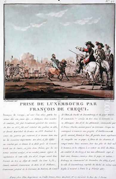 The Taking of Luxembourg by Francois de Crequi c.1620-78, 1684, engraved by Jean Baptiste Morret fl.1790-1820, 1790 Oil Painting by Jacques Francois Joseph Swebach