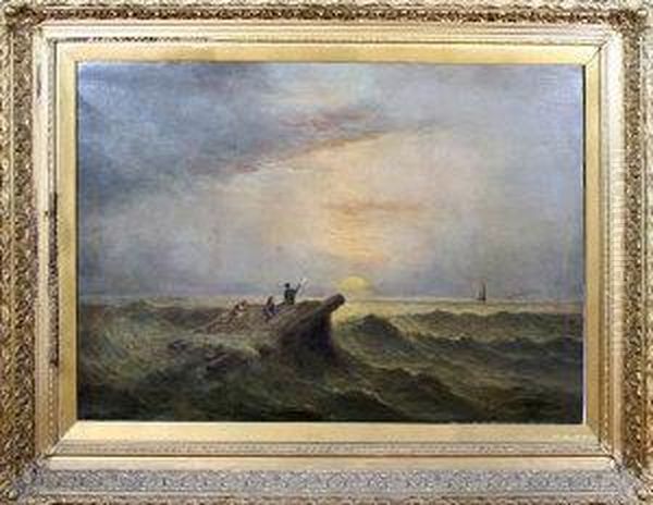 Three Shipwrecked Sailors Oil Painting by William Clarkson Stanfield