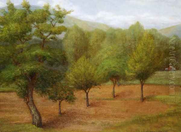 Spring Landscape Oil Painting by Edward Stieglitz