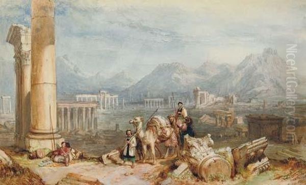 Tadmor In The Desert (palmyra) Oil Painting by William Clarkson Stanfield