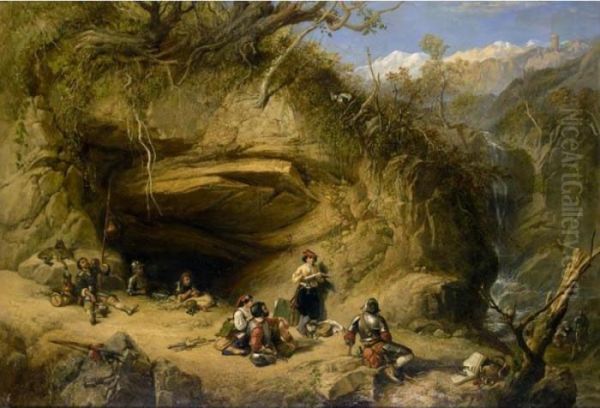 Scene Near Zeldkirch In The Tyrol Oil Painting by William Clarkson Stanfield