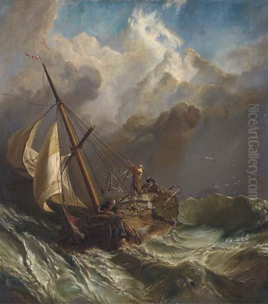 On The Dogger Bank Oil Painting by William Clarkson Stanfield