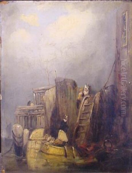 Fishing Port Oil Painting by William Clarkson Stanfield