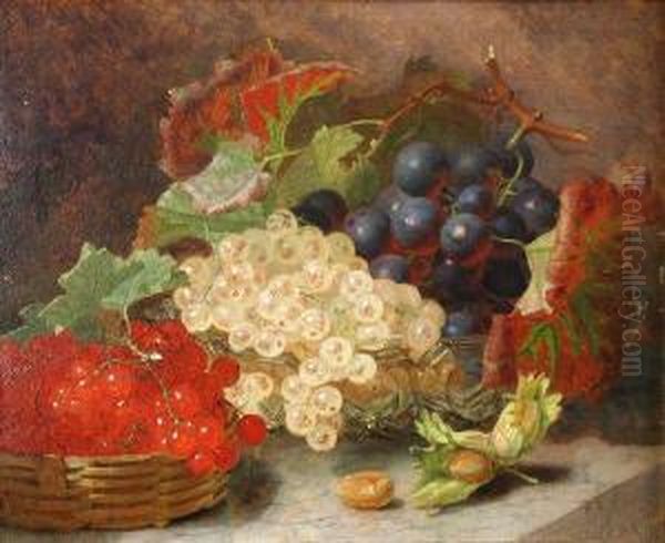 Still Life Of Grapes Oil Painting by Eloise Harriet Stannard