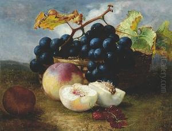 A Still Life Of Fruit In A Basket Oil Painting by Eloise Harriet Stannard