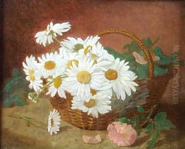 Marguerites In A Basket Oil Painting by Eloise Harriet Stannard