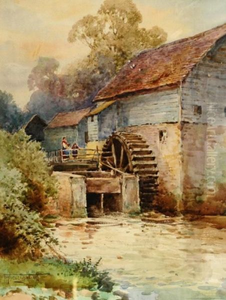 Study Of A Water Mill Oil Painting by Henry John Sylvester Stannard