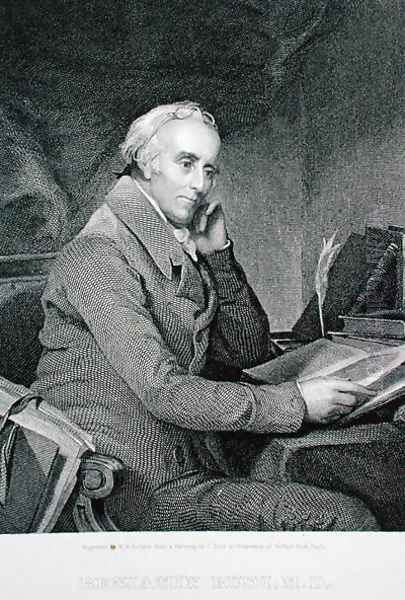 Benjamin Rush, engraved by Richard W. Dodson 1812-67 Oil Painting by Thomas Sully