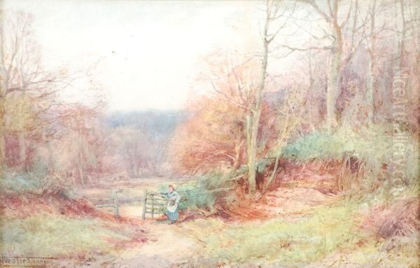 Autumnal Landscapes Oil Painting by Henry John Sylvester Stannard