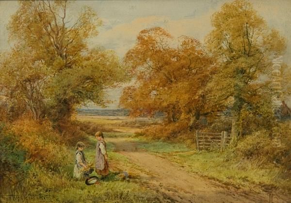 Early Autumn Oil Painting by Henry John Sylvester Stannard