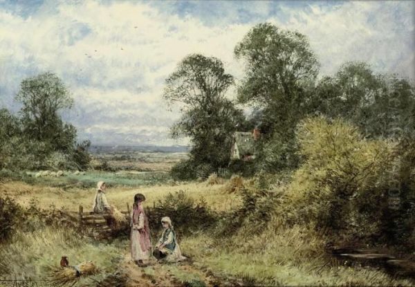 The Young Reapers Oil Painting by Henry John Sylvester Stannard