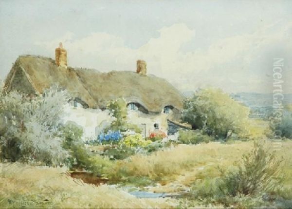 Thatched Cottage by Henry John Sylvester Stannard