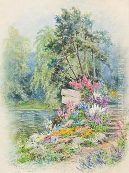 The Rock Garden, Sandringham Oil Painting by Henry John Sylvester Stannard