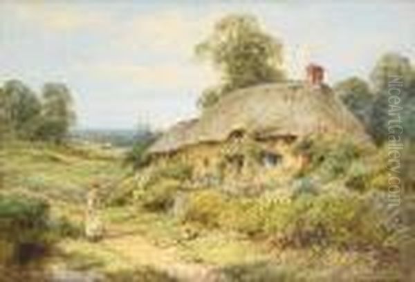 Near Bolnhurst, Bedfordshire Oil Painting by Henry John Sylvester Stannard