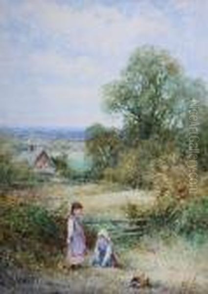 The Blackberryers Oil Painting by Henry John Sylvester Stannard