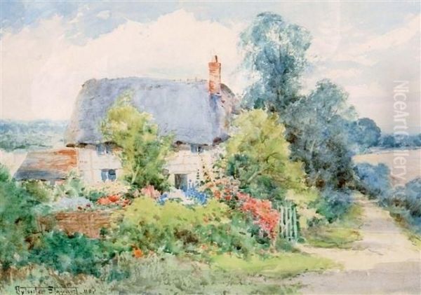 Cottage At Pulloxhill, Bedfordshire Oil Painting by Henry John Sylvester Stannard