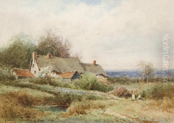 Happy Moments At Sharnbrook,bedfordshire Oil Painting by Henry John Sylvester Stannard