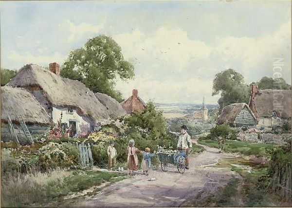 A Passing Diversion Oil Painting by Henry John Sylvester Stannard