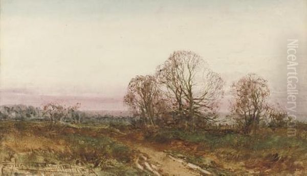 The Road Across The Heath At Dusk Oil Painting by Henry John Sylvester Stannard