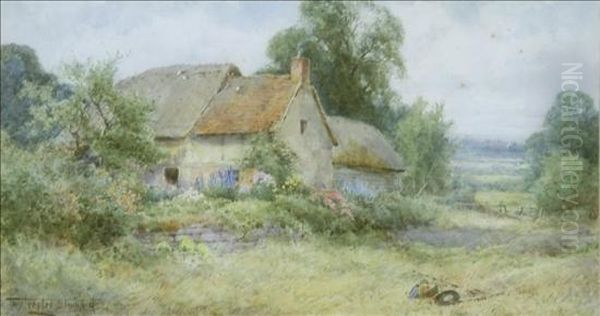 A Corner Of The Hayfield, Hoseley, Oxon Oil Painting by Henry John Sylvester Stannard