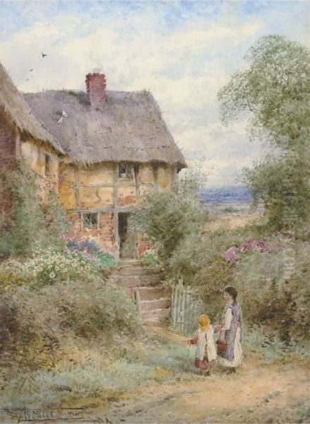 Returning Home, Bedfordshire Oil Painting by Henry John Sylvester Stannard