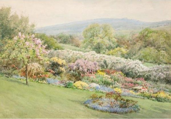 The Tulip Bed Oil Painting by Henry John Sylvester Stannard