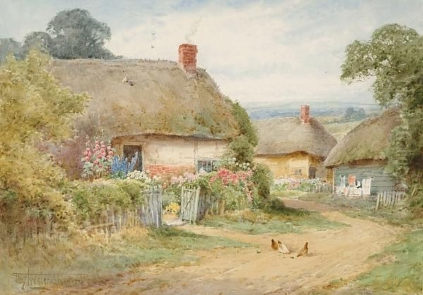 Near Kimbolton, Bedfordshire Oil Painting by Henry John Sylvester Stannard