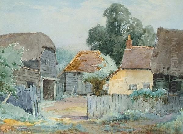 A Farmstead by Henry John Sylvester Stannard