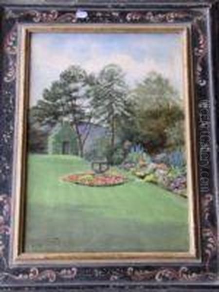 Attributed Henry Sylvester Stannard , The Flower Garden Oil Painting by Henry John Sylvester Stannard