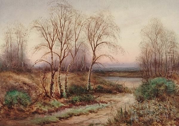 A Rural Path Oil Painting by Henry John Sylvester Stannard