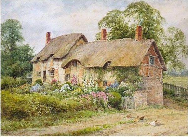 The Old Farm House Oil Painting by Henry John Sylvester Stannard