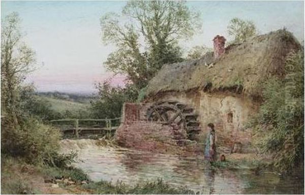 By The Mill Stream Oil Painting by Henry John Sylvester Stannard