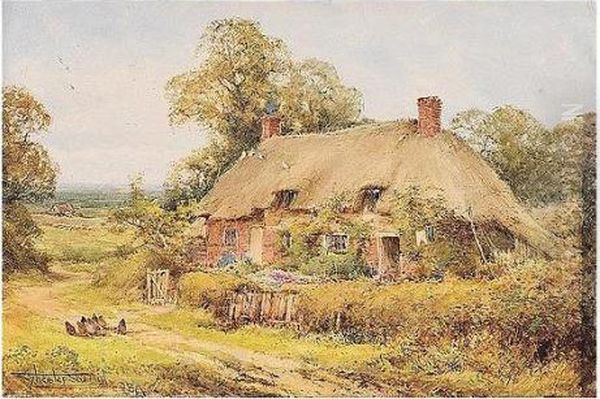 Cottage Garden by Henry John Sylvester Stannard