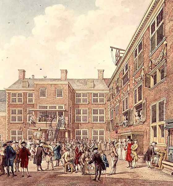 Oudezijdsheerenlogement, Amsterdam Oil Painting by Hubertus Petrus Schouten