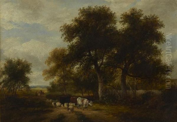 In Windsor Forest Oil Painting by James Stark