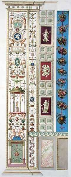 Panel from the Raphael Loggia at the Vatican, from Delle Loggie di Rafaele nel Vaticano, engraved by Giovanni Ottaviani c.1735-1808, published c.1772-77 6 Oil Painting by Savorelli, G. & Camporesi, P.