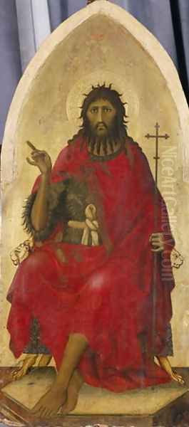 John the Baptist, c.1335 Oil Painting by di Martino Simone