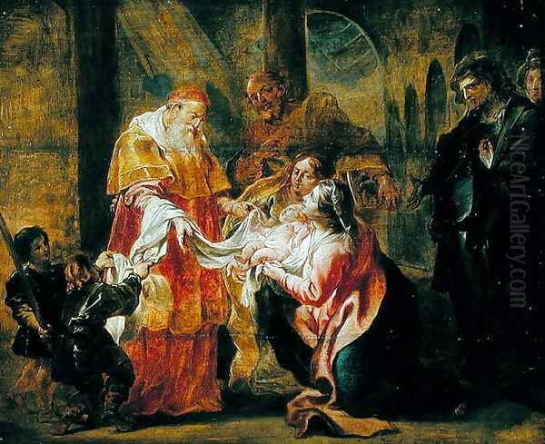 The Presentation of the Virgin in the Temple Oil Painting by Cornelius I Schut