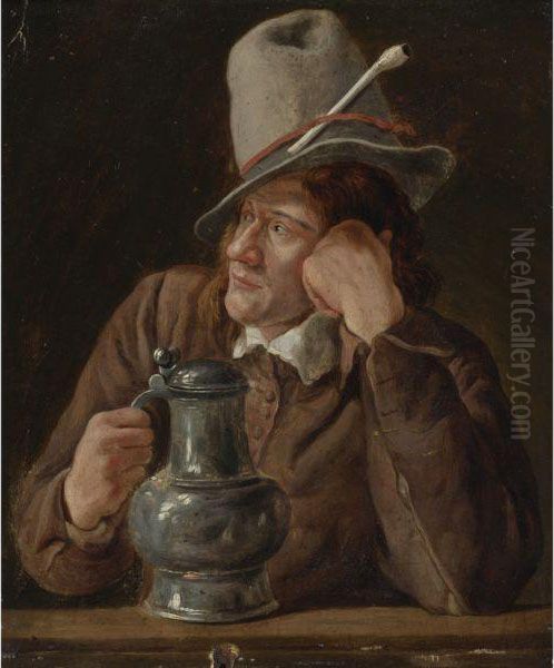 Man With Tankard Oil Painting by Jan Steen