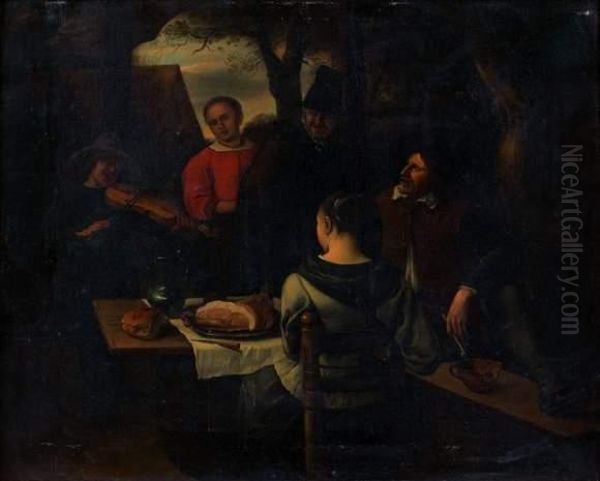 Scene D'auberge Oil Painting by Jan Steen