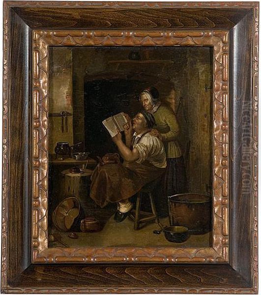 Genre Scene Oil Painting by Jan Steen