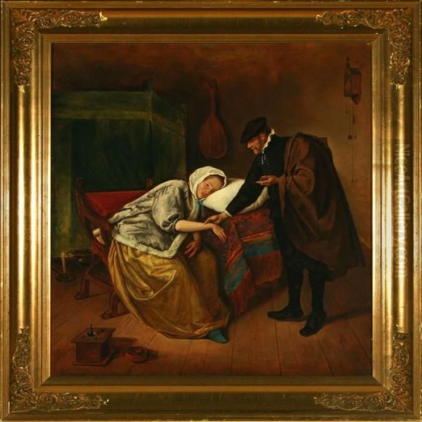 The Sick Woman Oil Painting by Jan Steen