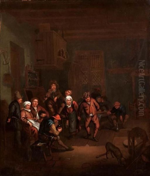 Scena D'interno Con Figure Oil Painting by Jan Steen