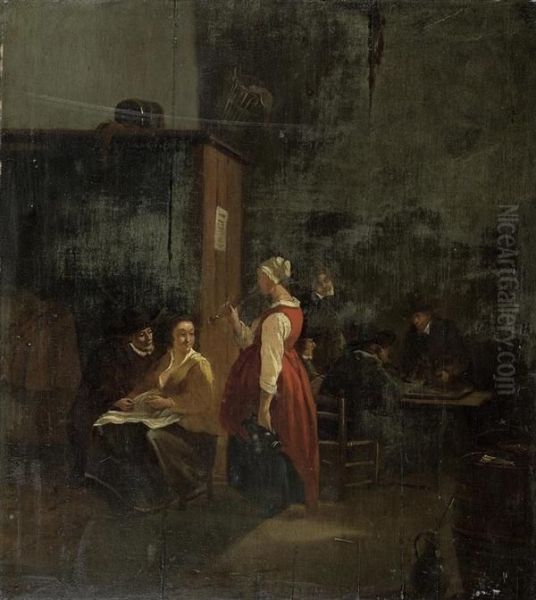 Im Wirtshaus. Oil Painting by Jan Steen