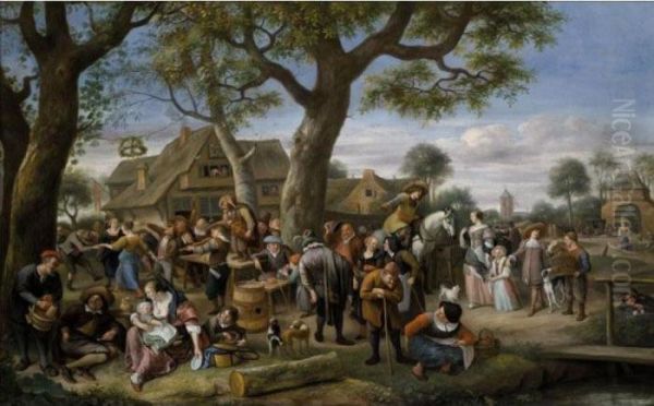 The Fair At Warmond Oil Painting by Jan Steen