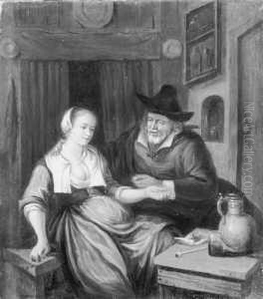 Das Ungleiche Liebespaar. Oil Painting by Jan Steen