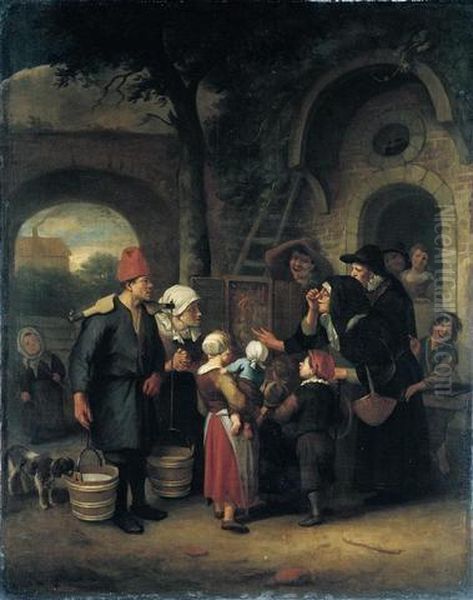 Wax-figure Seller Oil Painting by Jan Steen