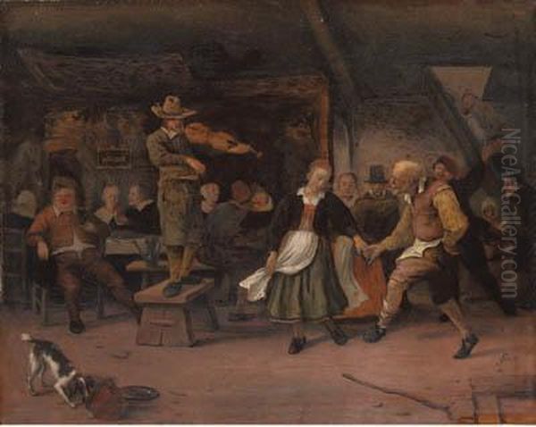 A Marriage Dance Oil Painting by Jan Steen