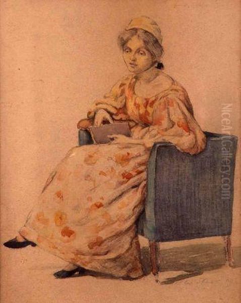 Study Of A Seated Lady Oil Painting by Philip Wilson Steer